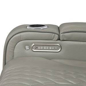 Leather Match Power Reclining Loveseat