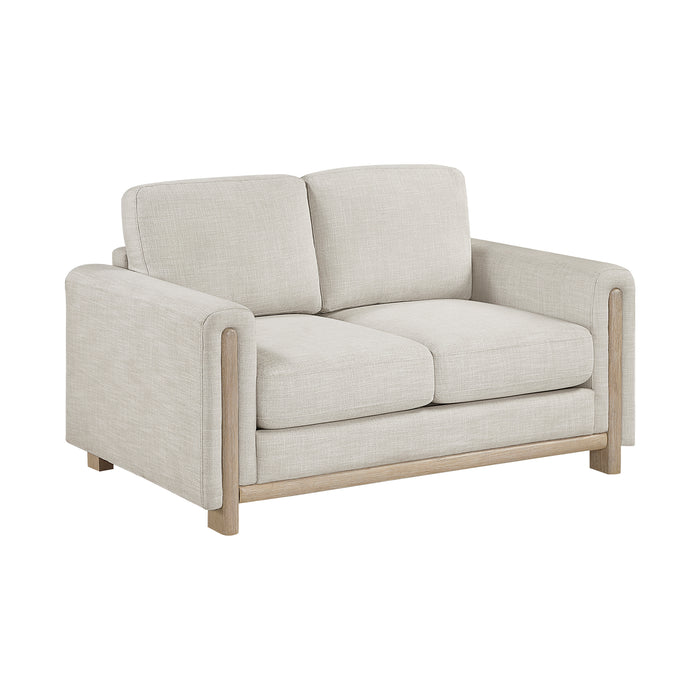 Textured Fabric Living Room Loveseat