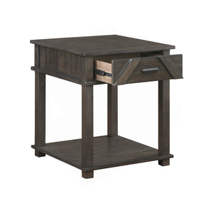 Wood End Table