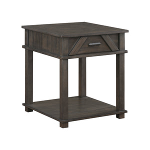 Wood End Table