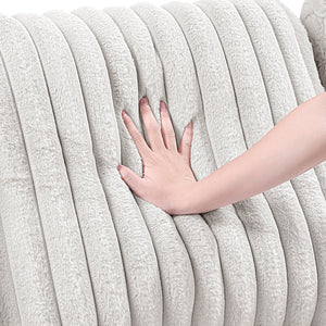 Chenille and Corduroy Fabric 2-Piece Sectional with Left Chaise
