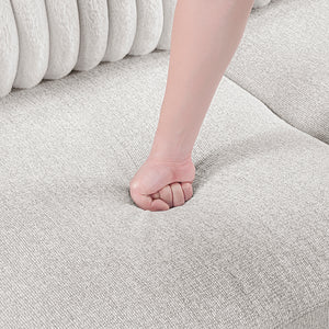 Chenille and Corduroy Fabric 2-Piece Sectional with Left Chaise