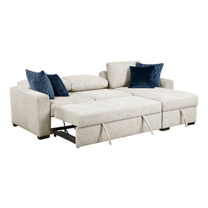 Textured Microfiber 2-Piece Sectional with Reversible Chaise