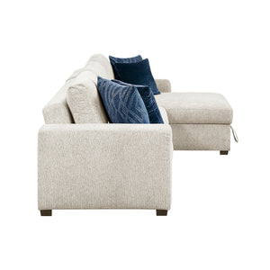 Textured Microfiber 2-Piece Sectional with Reversible Chaise