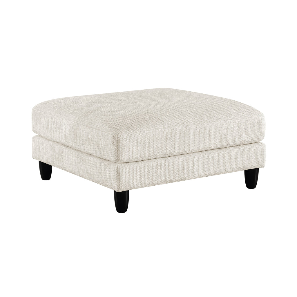 Textured Microfiber Ottoman