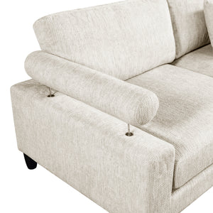 Textured Microfiber 4-Piece Modular Sectional