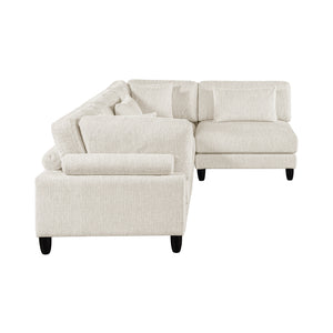 Textured Microfiber 4-Piece Modular Sectional