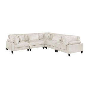 Textured Microfiber 5-Piece Modular Sectional
