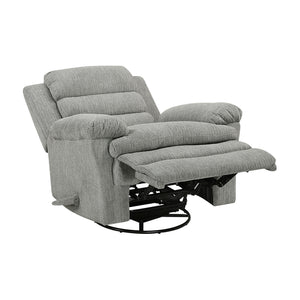 Textured Microfiber Manual Swivel Glider Reclining Chair