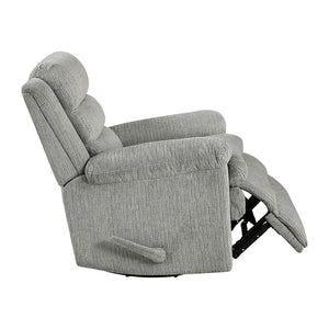 Textured Microfiber Manual Swivel Glider Reclining Chair