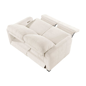Chenille Power Double Reclining Loveseat