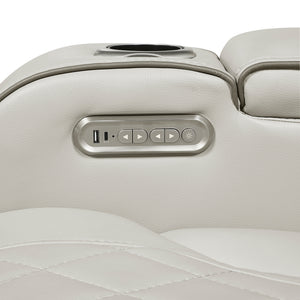 Faux Leather 3-Piece Power Reclining Sectional with Consoles