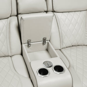 Faux Leather 3-Piece Power Reclining Sectional with Consoles