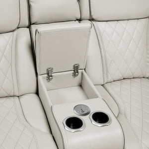 Faux Leather 3-Piece Power Reclining Sectional with Consoles