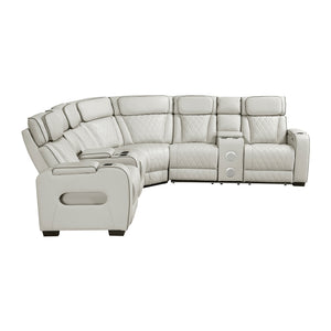 Faux Leather 3-Piece Power Reclining Sectional with Consoles