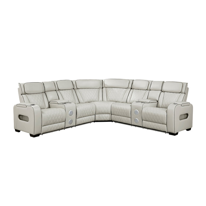 Faux Leather 3-Piece Power Reclining Sectional with Consoles
