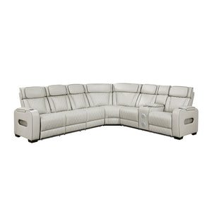 Faux Leather 3-Piece Power Reclining Sectional with Right Side Console