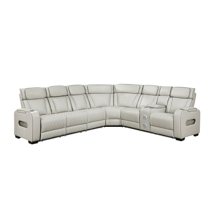Faux Leather 3-Piece Power Reclining Sectional with Right Side Console