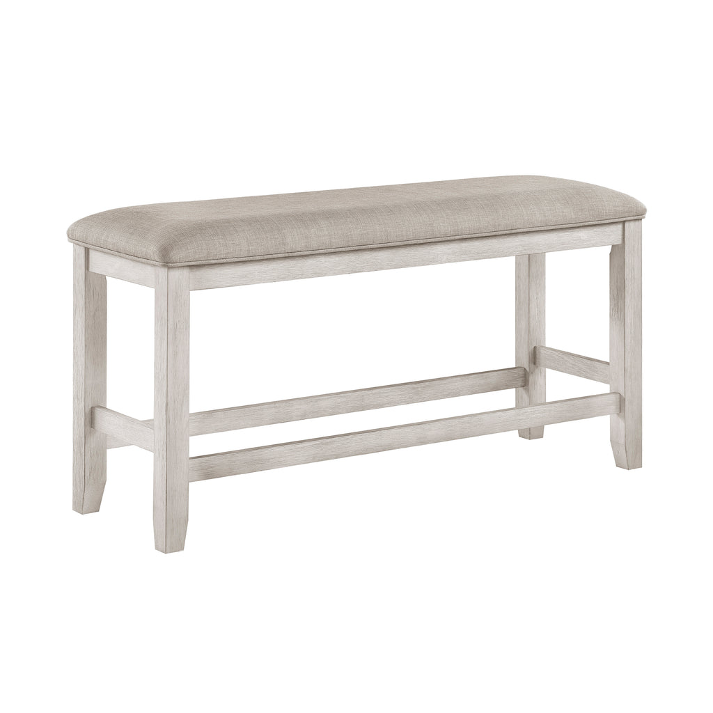 Textured Fabric Counter Height Bench
