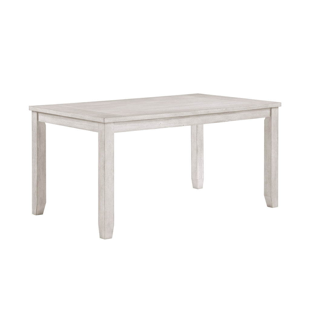 Brushed Antique White Finish Dining Table
