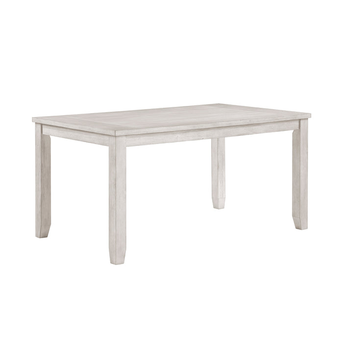 Brushed Antique White Finish Dining Table