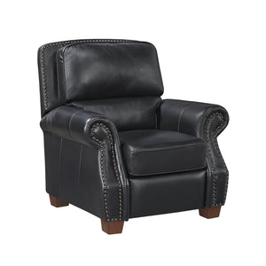 Leather Match Push Back Reclining Chair