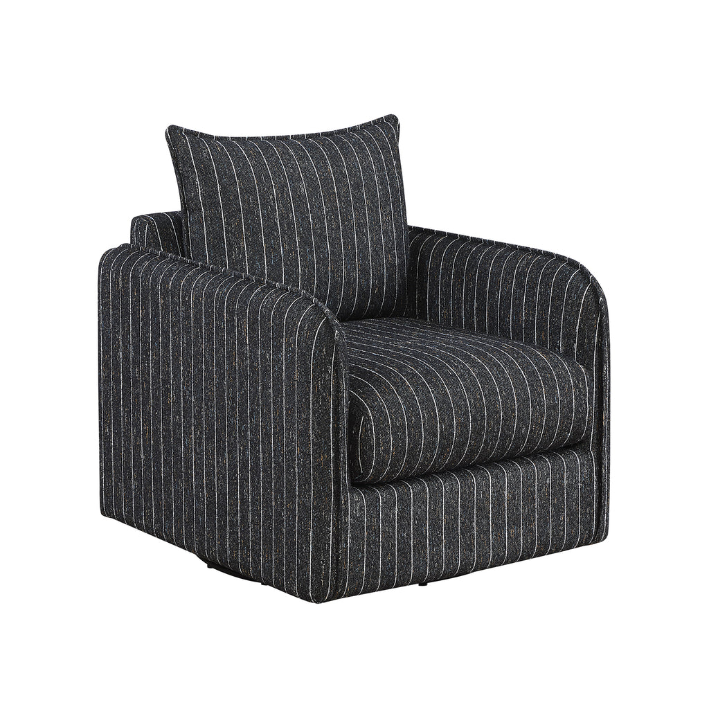 Textured Fabric Swivel Chair