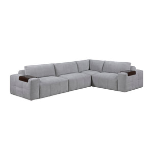 Textured Fabric 4-Piece Modular Sectional