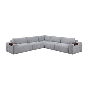 Textured Fabric 5-Piece Modular Sectional