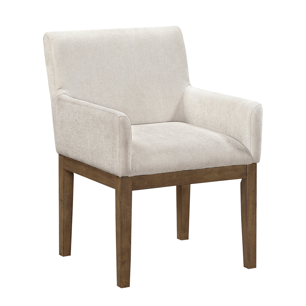 Textured Fabric Dining Chair with Arm
