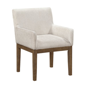 Textured Fabric Dining Chair with Arm