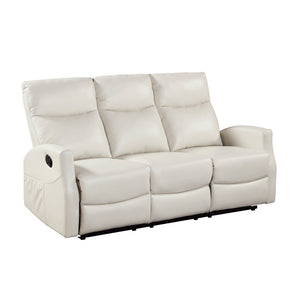 Faux Leather Manual Double Reclining Sofa