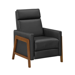 Faux Leather Manual Push Back Reclining Chair