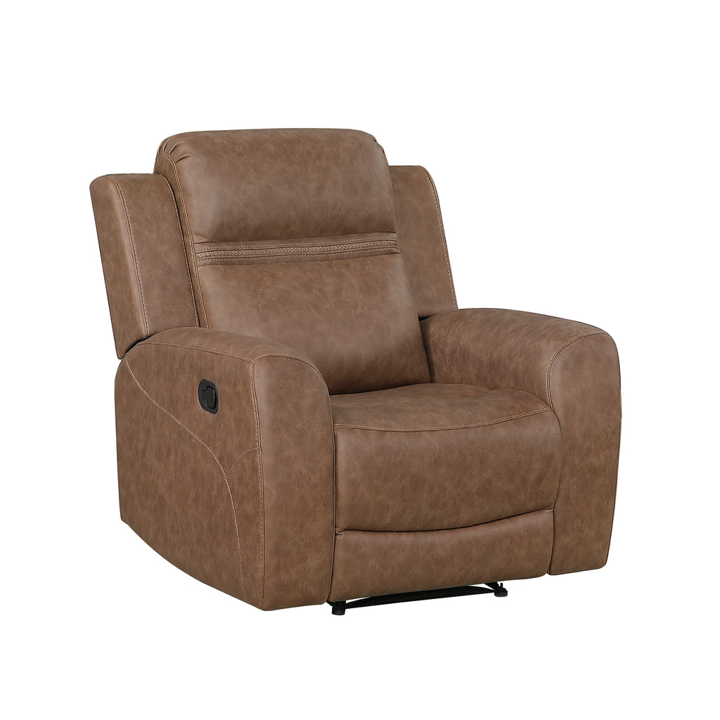 Polished Microfiber Manual Reclining Chair