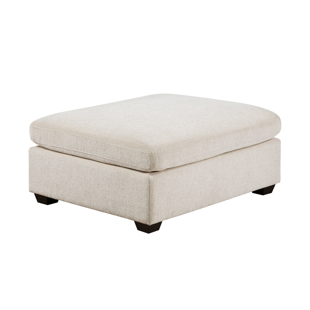 Chenille Fabric Ottoman