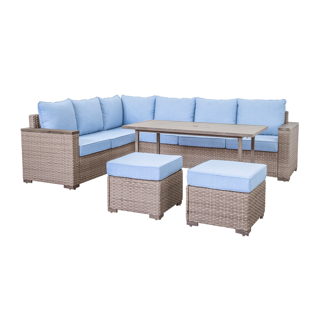 Olefin Fabric Outdoor Sectional Set