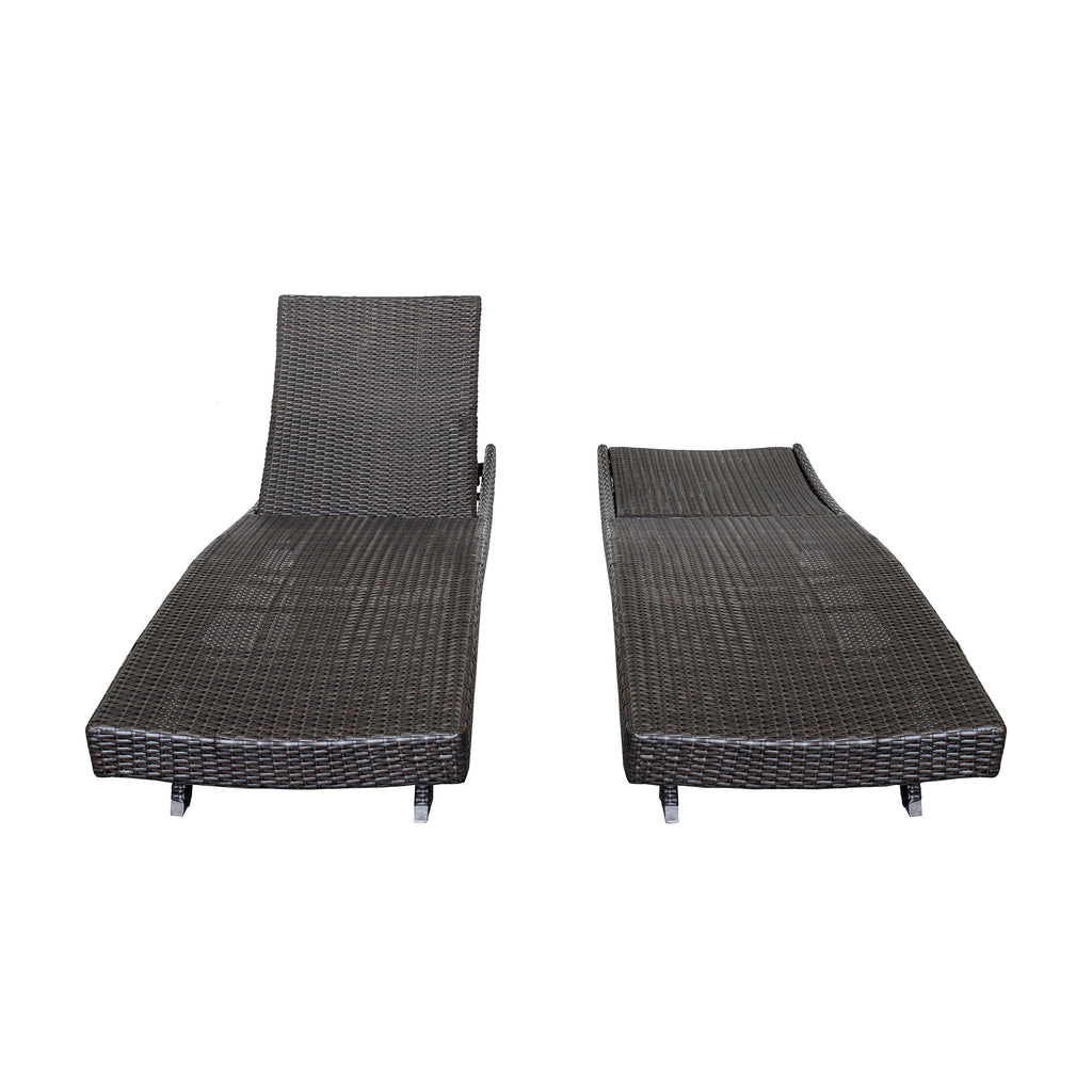 Powder Coated Aluminum Frame Outdoor Chaise Lounger