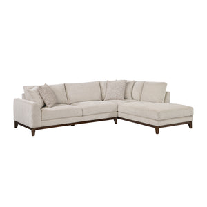 Chenile Fabric 2-Piece Sectional with Right Chaise