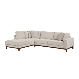 Chenile Fabric 2-Piece Sectional with Left Chaise