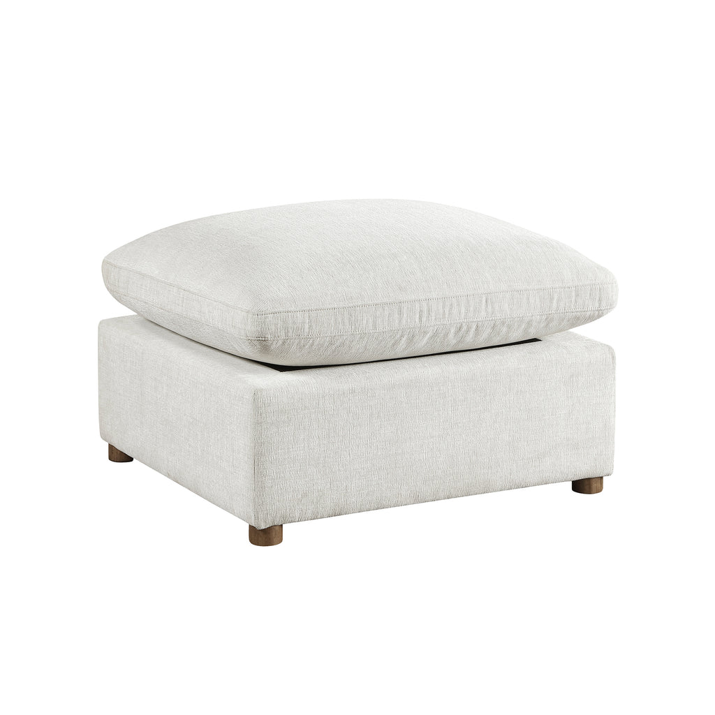 Chenille Fabric Ottoman