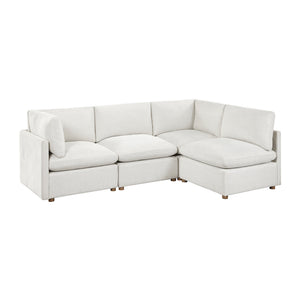 Chenille Fabric 4-Piece Modular Sectional