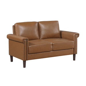 Faux Leather Living Room Loveseat