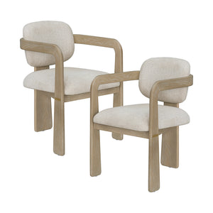 Textured Fabric Dining Chair with Arm