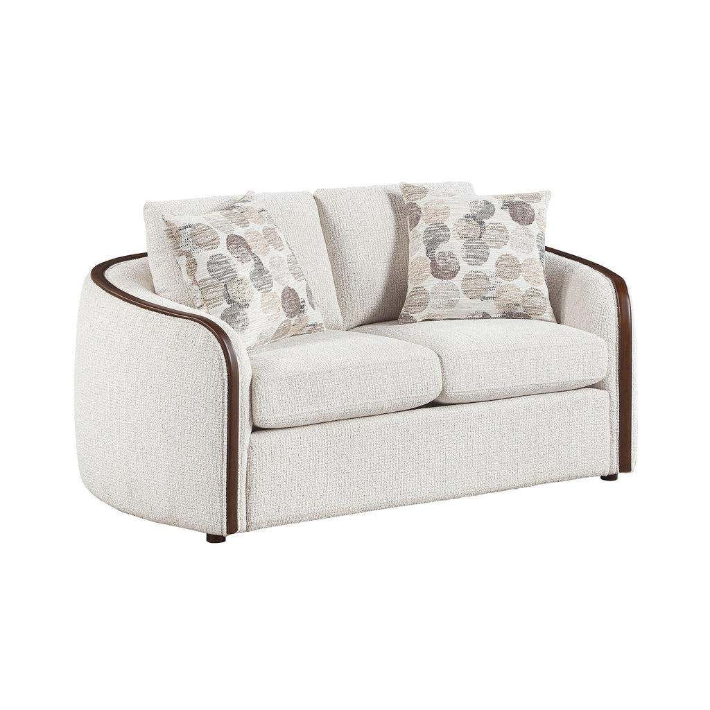 Chenille Fabric Living Room Loveseat