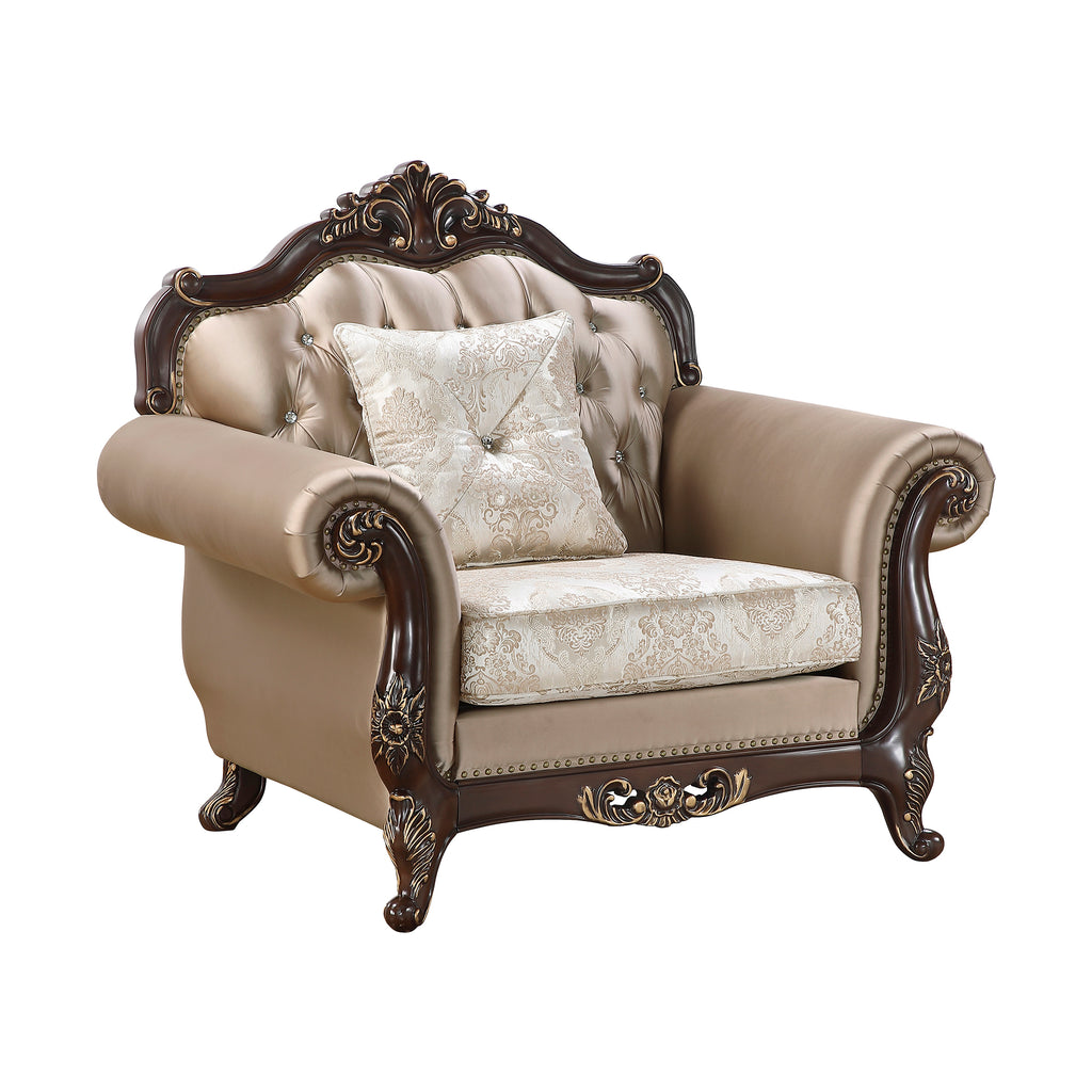 Upholstery Textured Solid and Jacquard Pattern Living Room Chair