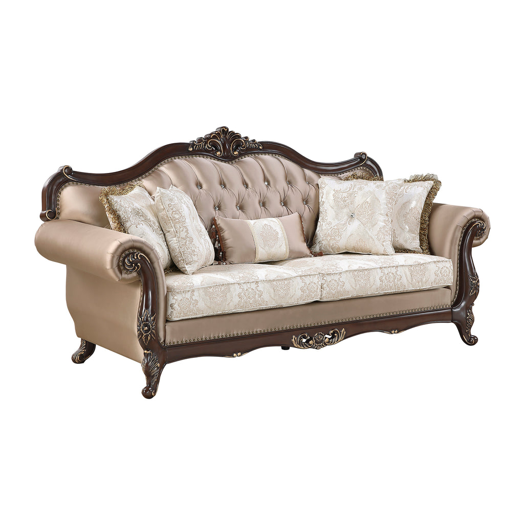 Upholstery Textured Solid and Jacquard Pattern Living Room Sofa