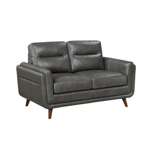 Leather Match Living Room Loveseat