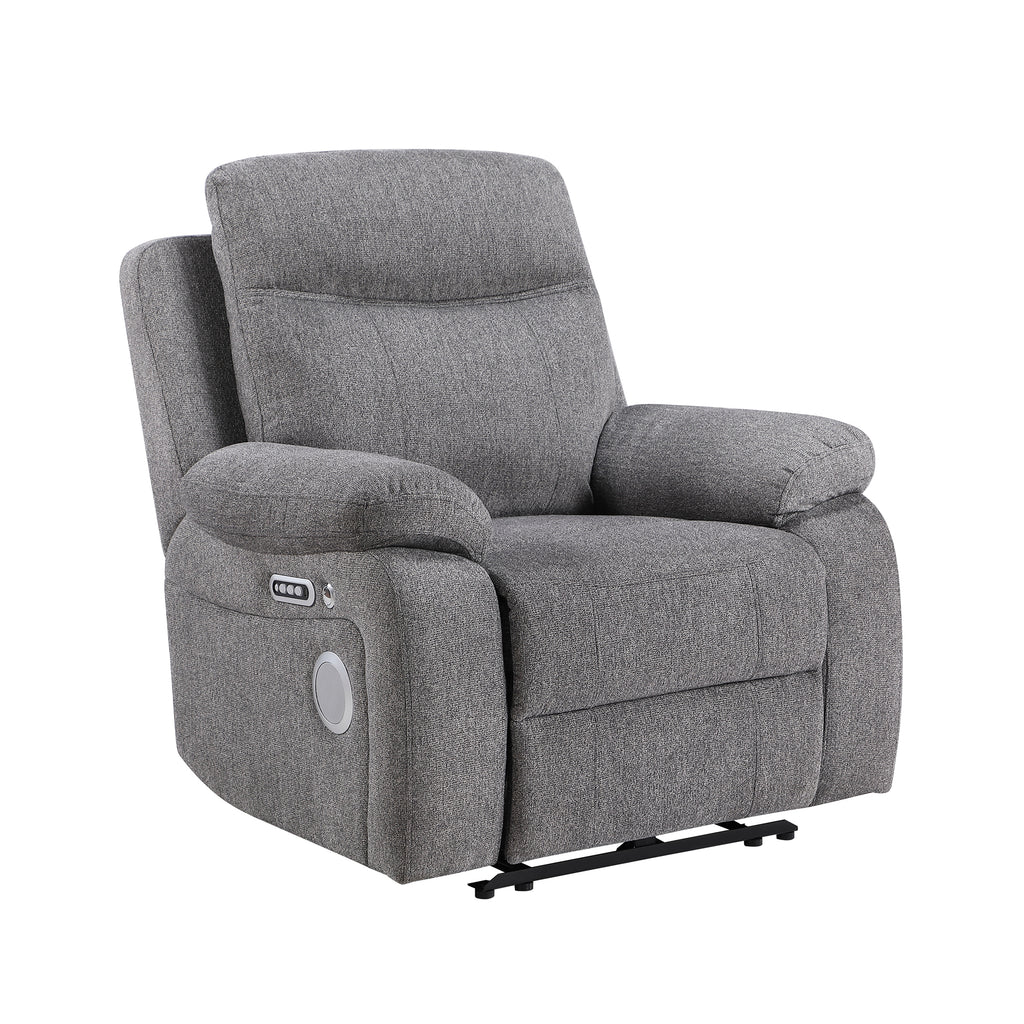 Chenille Fabric Power Reclining Chair with Power Headrest