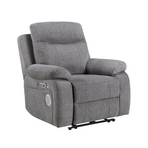 Chenille Fabric Power Reclining Chair with Power Headrest