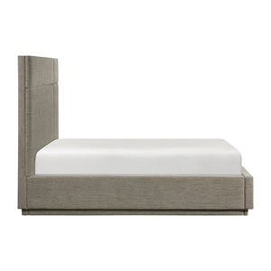 Textured Fabric Platform Bed, Full